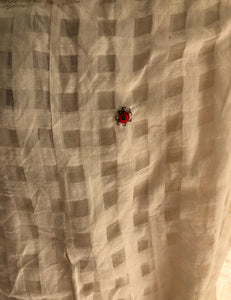 Péro Gingham Cotton Silk Lace Dress