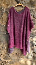 Load image into Gallery viewer, Cashmere/Silk Poncho in N/Cherry

