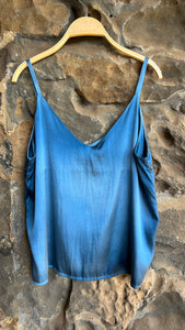 Silk Tank with Embroidery