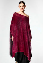 Load image into Gallery viewer, Cashmere/Silk Poncho in N/Cherry
