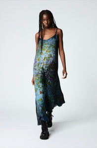 Work of Art Long Silk Dress in N/Fiume