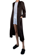 Load image into Gallery viewer, Jaga Rosie Cocktail Length Coat in Chocolate Rayon
