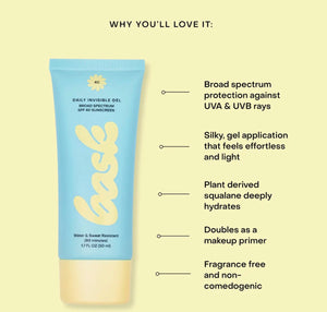 Bask SPF 40 Invisible Gel Sunscreen