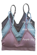 Load image into Gallery viewer, Ribbed Seamless Bra in Magenta OS
