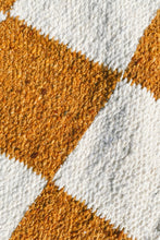 Load image into Gallery viewer, Sundream - Gold &amp; Cream - Heavyweight Checker Throw Blanket
