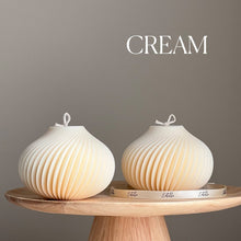 Load image into Gallery viewer, Estelle Spiral Candle in Cream / Sea Salt &amp; Sage
