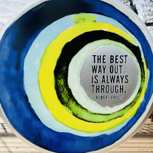 Load image into Gallery viewer, mb art studios - Frost vinyl sticker robert frost quote with hand painted art

