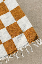 Load image into Gallery viewer, Sundream - Gold &amp; Cream - Heavyweight Checker Throw Blanket
