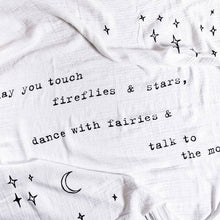 Load image into Gallery viewer, Sugarboo &amp; Co - May You Touch Fireflies Swaddle Blanket 47”x47&quot;: May You Touch Fireflies
