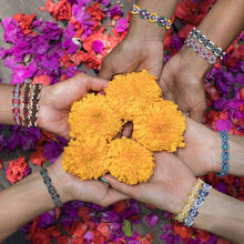 Load image into Gallery viewer, Love Is Project - Bali Friendship Lei Bracelet - Blue Ocean
