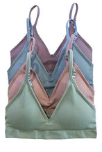 Load image into Gallery viewer, Ribbed Seamless Bra in Magenta OS

