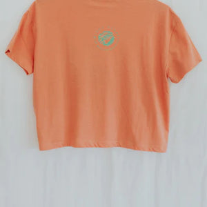 Your Go To Cropped Tee in Coral