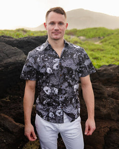 Puakala Grey Aloha Shirt