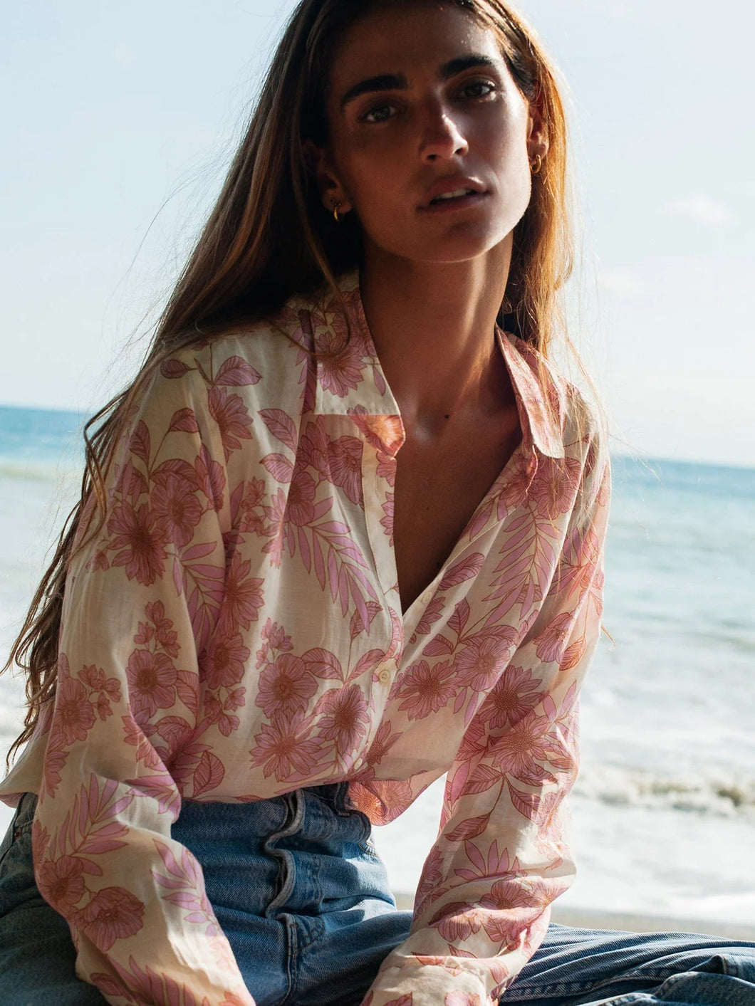 Beau Shirt in Blush Ivory