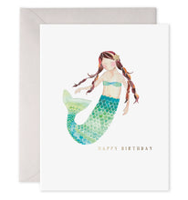 Load image into Gallery viewer, Mermaid Birthday Card
