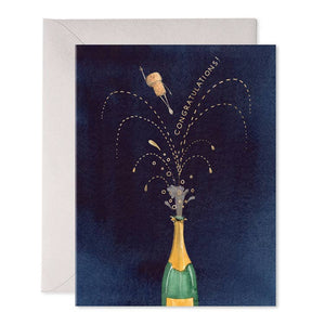 Flying Cork | Congrats Champagne Greeting Card