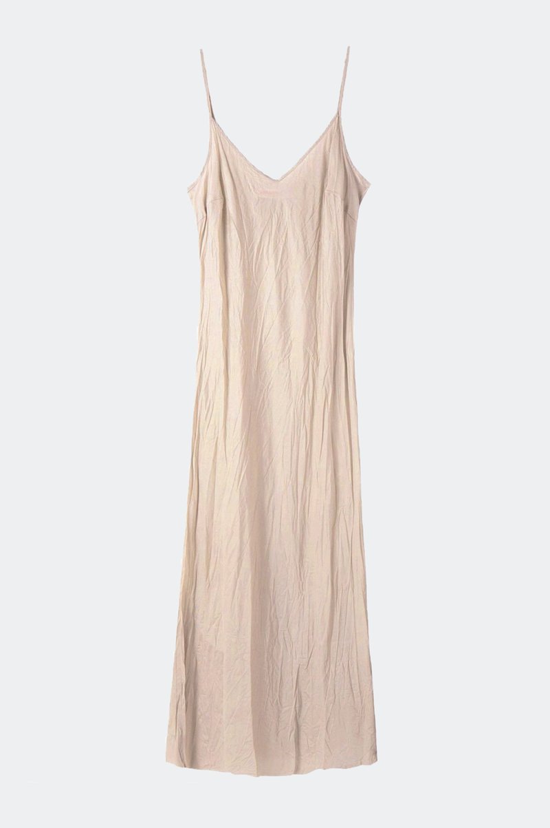 nude midi slip dress Bias Midi