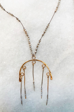 Load image into Gallery viewer, Honey 5 Golden Arch Labradorite Necklace Oskar’s Boutique Jewelry
