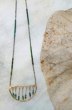 Load image into Gallery viewer, Honey 5 Half Moon Blue Green Tourmaline Necklace Oskar’s Boutique Jewelry
