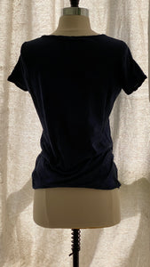 Avant Toi Round Neck Cotton T Shirt with Hand Marked Details Oskar’s Boutique Women’s Tops