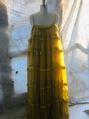 Péro Péro Ochre Ruffle Dress Oskar’s Boutique Women’s Dresses