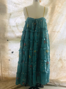 Péro Péro Print Ruffle Silk Dress Oskar’s Boutique Women’s Dresses