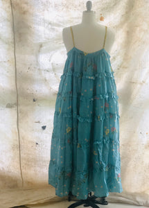 Péro Péro Print Ruffle Silk Dress Oskar’s Boutique Women’s Dresses