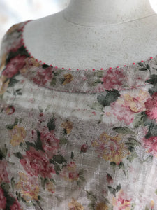 Péro Péro Floral Linen and Silk Top BG01 Oskar’s Boutique Women's Tops