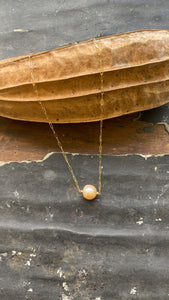 14KGF Single Cream Pearl Necklace