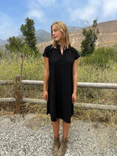 Load image into Gallery viewer, Travel Dress in Black Linen
