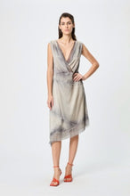 Load image into Gallery viewer, V Neck Silk Dress with Slits
