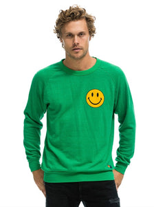 Smiley 2 Crew Sweatshirt in Kelly Green