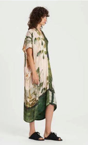 Masnada Green Shadow Dress Oskar’s Boutique Women's Dresses