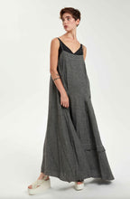 Load image into Gallery viewer, Chalk Striped Grey Linen Sundress

