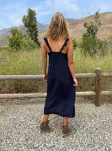 Load image into Gallery viewer, Walk in the Garden Dress in Navy
