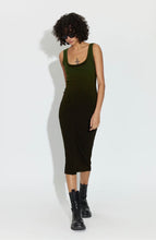 Load image into Gallery viewer, Verona Midi Dress in Forest Green Cast
