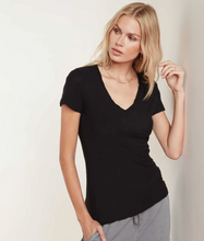 Load image into Gallery viewer, James Perse Sheer Slub Casual V Neck T Oskar’s Boutique Women's Tops
