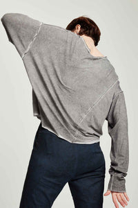 Special Dyed Cropped Top in Gray