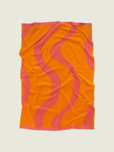 Pink Flow Beach Towel