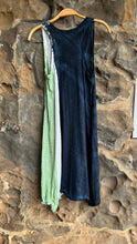 Load image into Gallery viewer, Short Trap Dress in Stripes of Blue, Moss &amp; White

