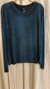 Ribbed Long Sleeve Shirt in N/Lake