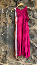 Load image into Gallery viewer, Short Trap Dress in Stripes of Cerise, Taffy &amp; White
