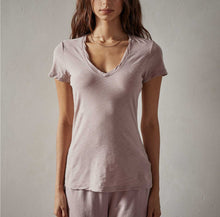 Load image into Gallery viewer, Casual T w/ Reverse Binding Tee in Calamine

