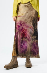 Flower Lake Printed Silk Skirt