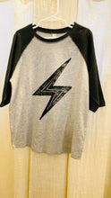 Load image into Gallery viewer, LUCKY FISH Thunderbolt Baseball Tee Oskar’s Boutique Littles
