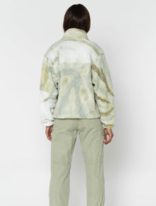 John Elliott Patchwork Tie Dye Polar Fleece Zip Jacket Oskar’s Boutique Women's Jackets