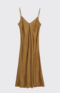 Organic John Patrick Bias Midi Slip Dress in Chai Oskar’s Boutique Women's Dresses