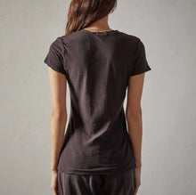 Load image into Gallery viewer, Casual T w/ Reverse Binding Tee in Black Cherry
