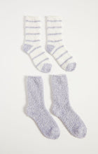 Load image into Gallery viewer, 2 pack Plush Stripe Socks
